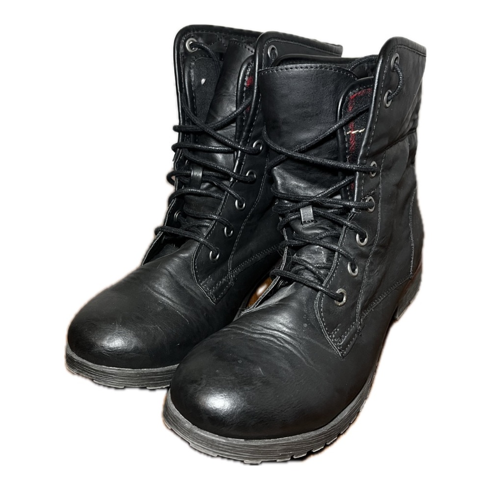 Rock & Candy Black Ankle Boots with Lace-Up Design - Size 9